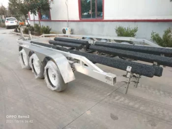 3.5 ton three-axle aluminum alloy yacht trailer