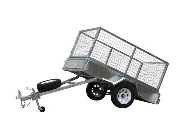 7x4 inclined box trailer with cage