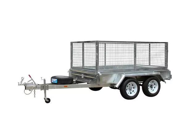 8x5 double axle box trailer with cage