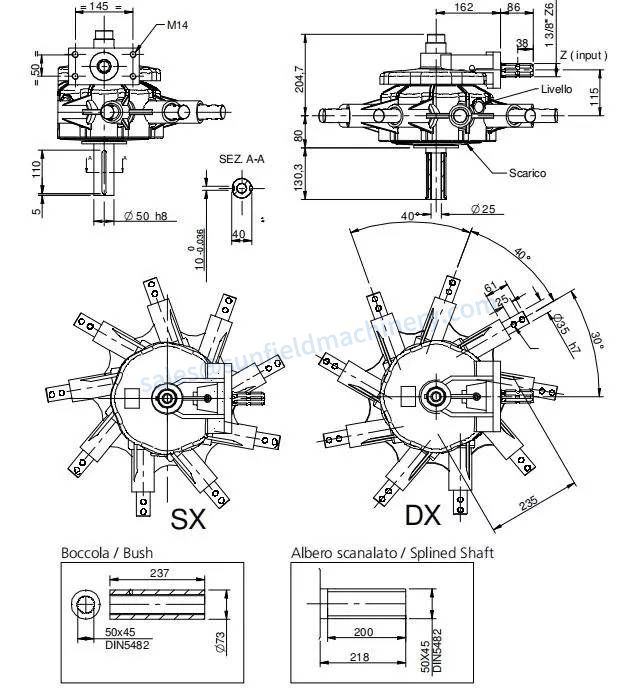 Side-Delivery Rake Gearbox