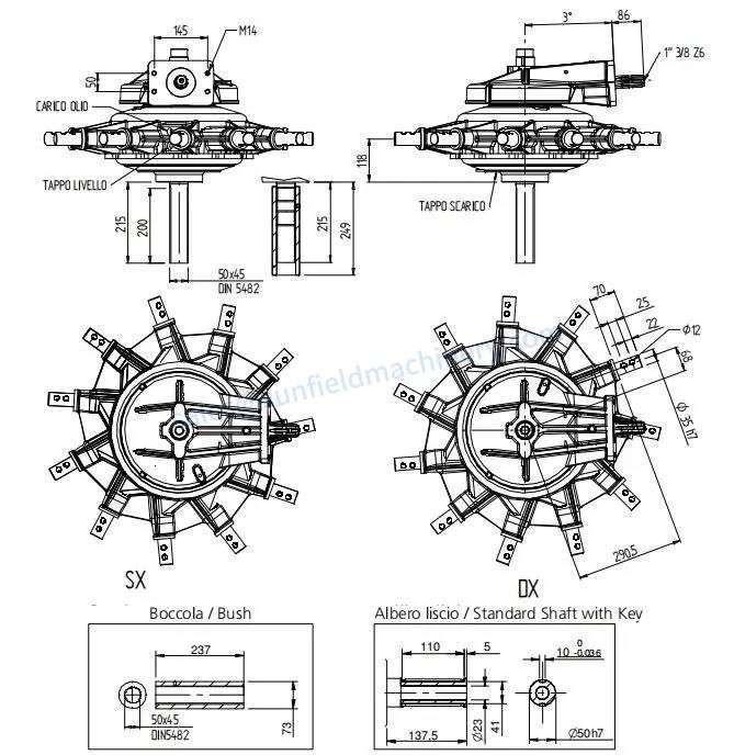 Side-Delivery Rake Gearbox